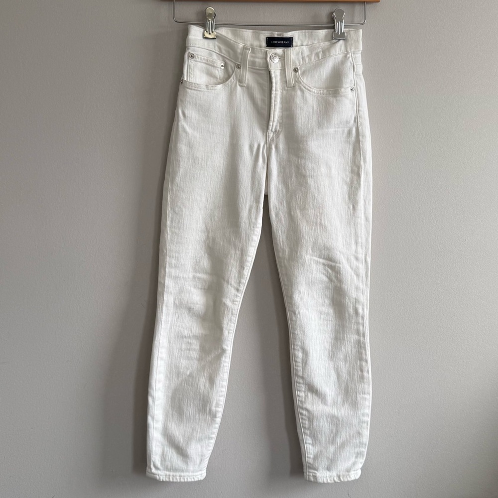 J. Crew White Skinny High-Rise 9”Toithpick Jeans Women size 25 P
